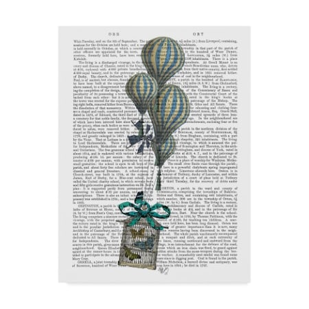 Fab Funky 'Balloon And Bird Cage 2' Canvas Art,35x47